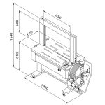 Automatische Umreifungsmaschine TP-601D Tauris (technische Zeichnung)