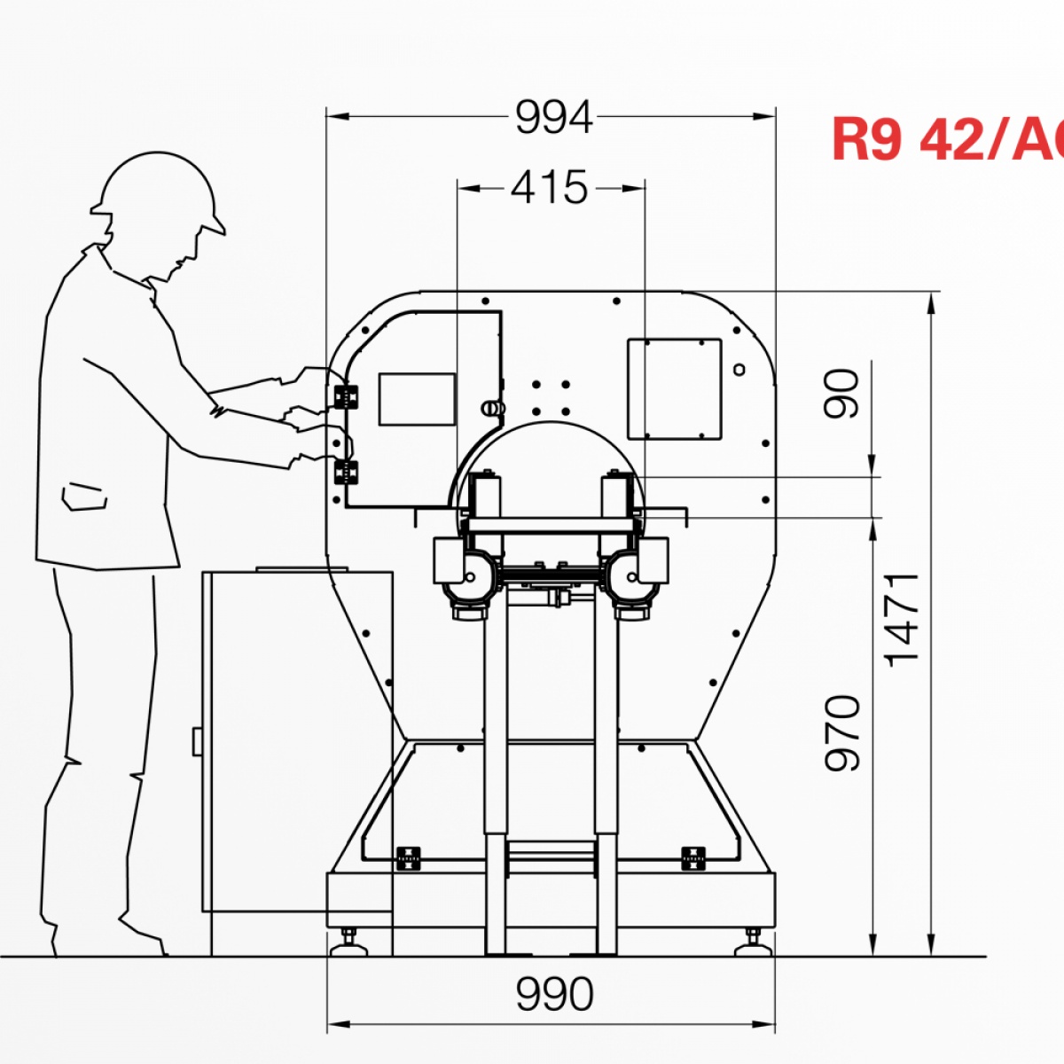 R9-42/AC (technický výkres)