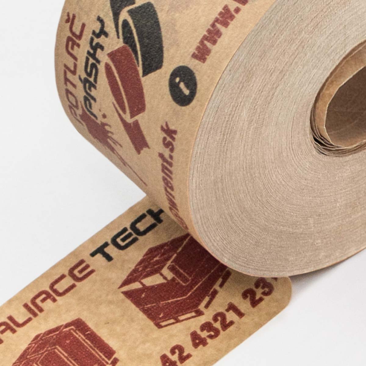 Water-activatable printed paper adhesive tape