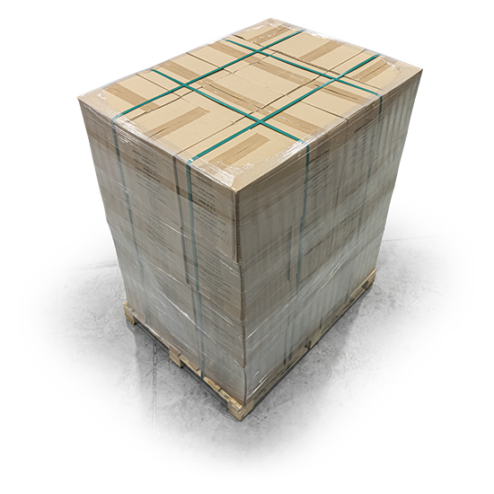 Automatic strapping and wrapping the pallet shipment in one place