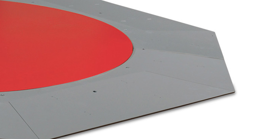 SLIM turntable with a diameter of 1650 mm, a maximum load capacity of up to 1250 kg and a height of only 25 mm