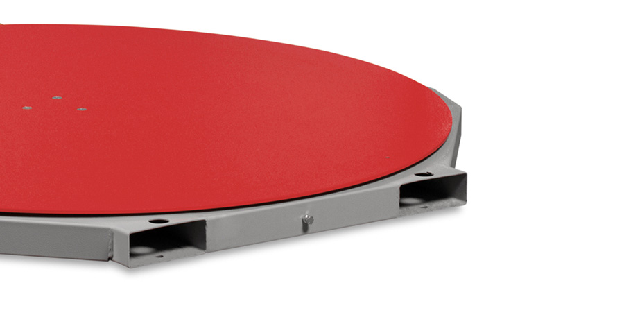 Standard turntable with a diameter of 1500 mm, a maximum load capacity of up to 2000 kg