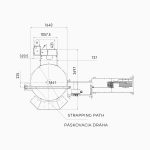 COMBO SIDEHEAD STRAPPER - Technický výkres - Pôdorys