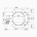 PKG DISCOVERY - Technical drawing - Floor plan (SLIM turntable)