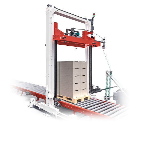 Strapping machines for strapping the shipments