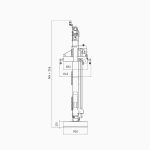 VERTICAL STRAPPER U - Technical drawing - Side view