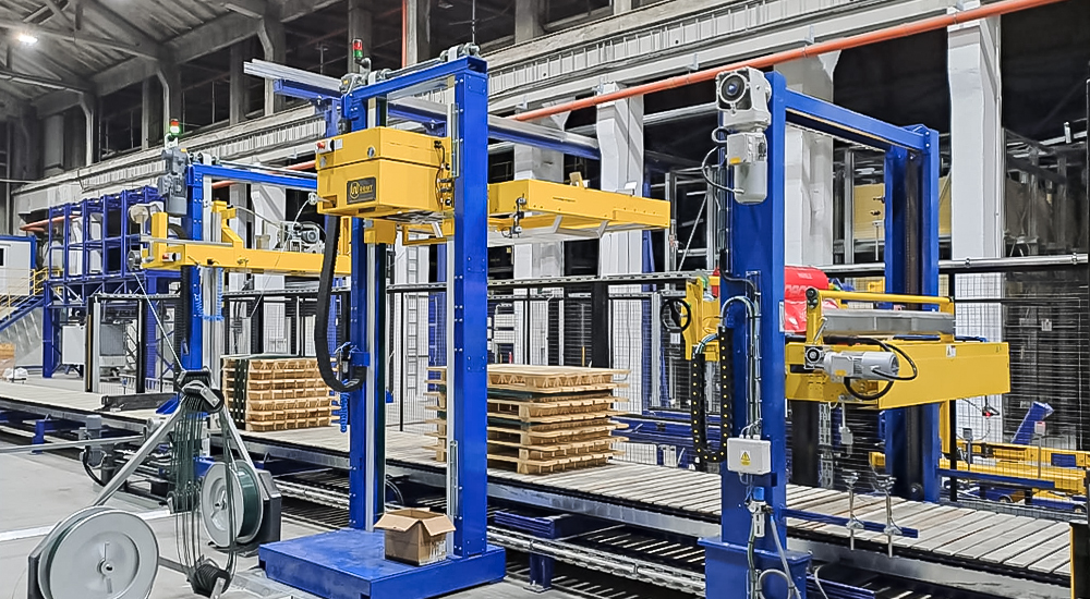 We installed an automatic strapping line in Romania