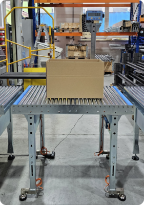 Motorized conveyors with integrated weighing system
