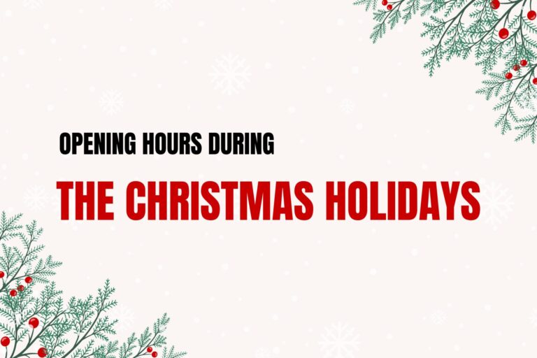 Opening houers during the Christmas holidays