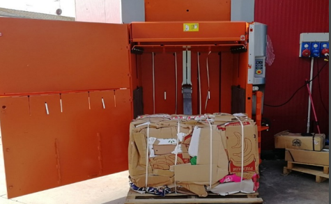 Open machine with carton