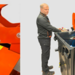 View of the pressing plate in the container